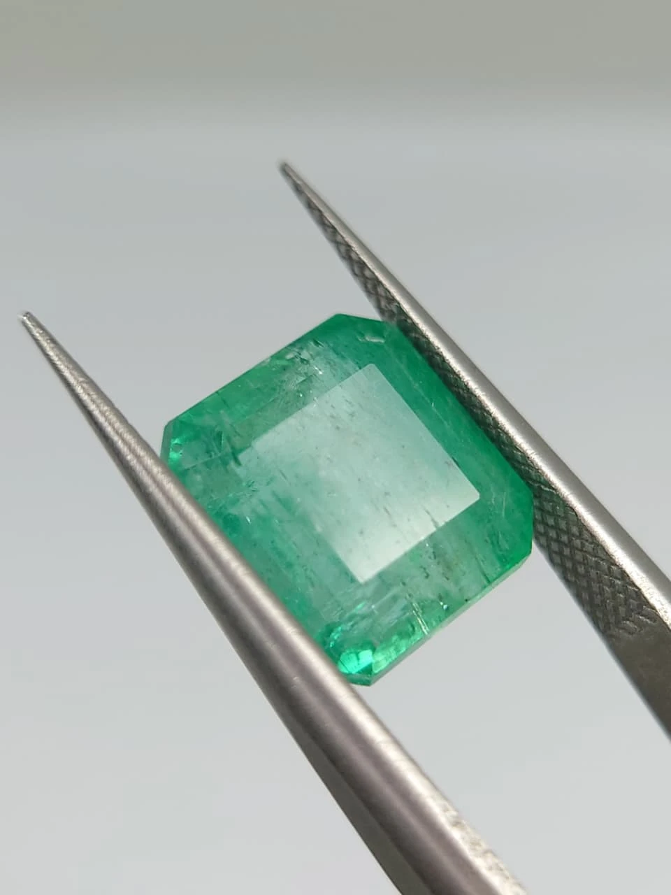 5.3ct Natural Saturated Octagon Faceted Emerald from Afghanistan — view 2